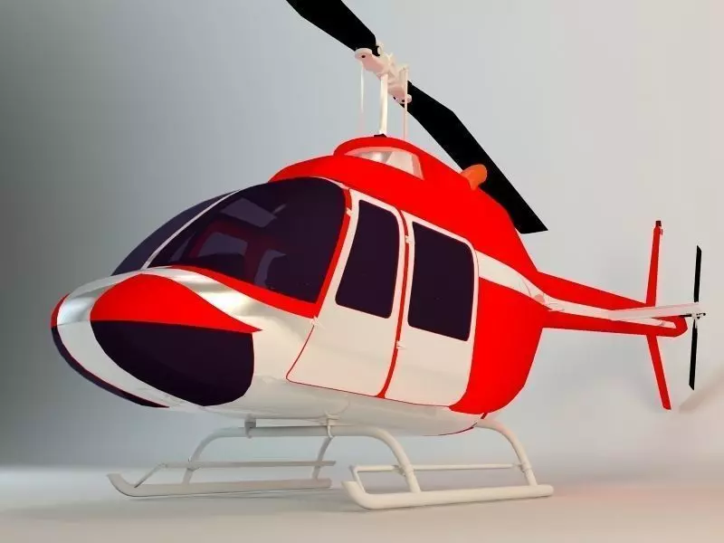 chopper Helicopter 3D model_0