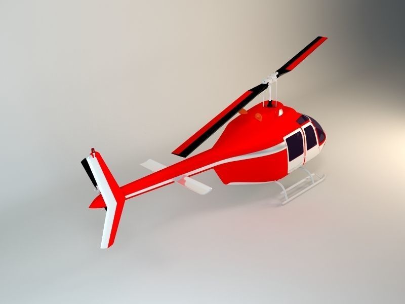 chopper Helicopter 3D model_4