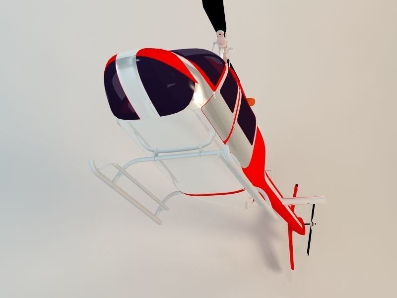 chopper Helicopter 3D model_6