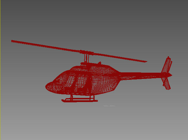 chopper Helicopter 3D model_7