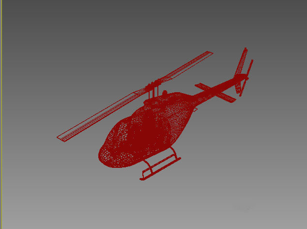 chopper Helicopter 3D model_8