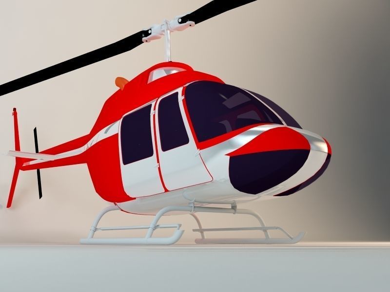 chopper Helicopter 3D model_1