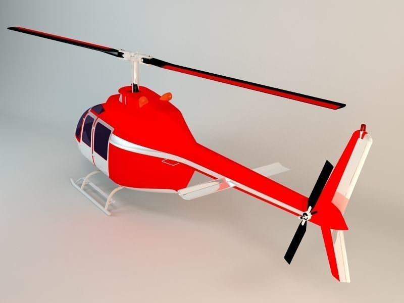 chopper Helicopter 3D model_5