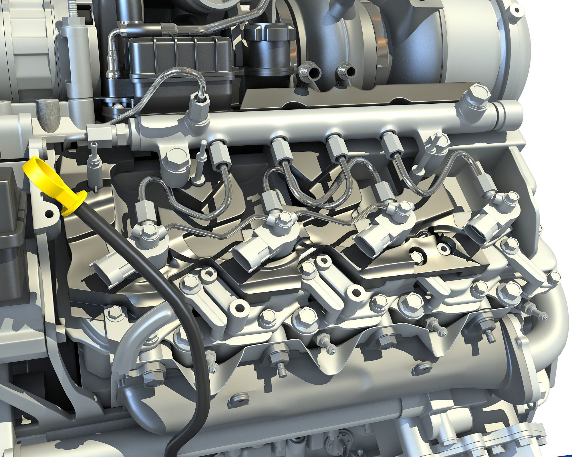 V8 Turbo Engine Models 3D model_14