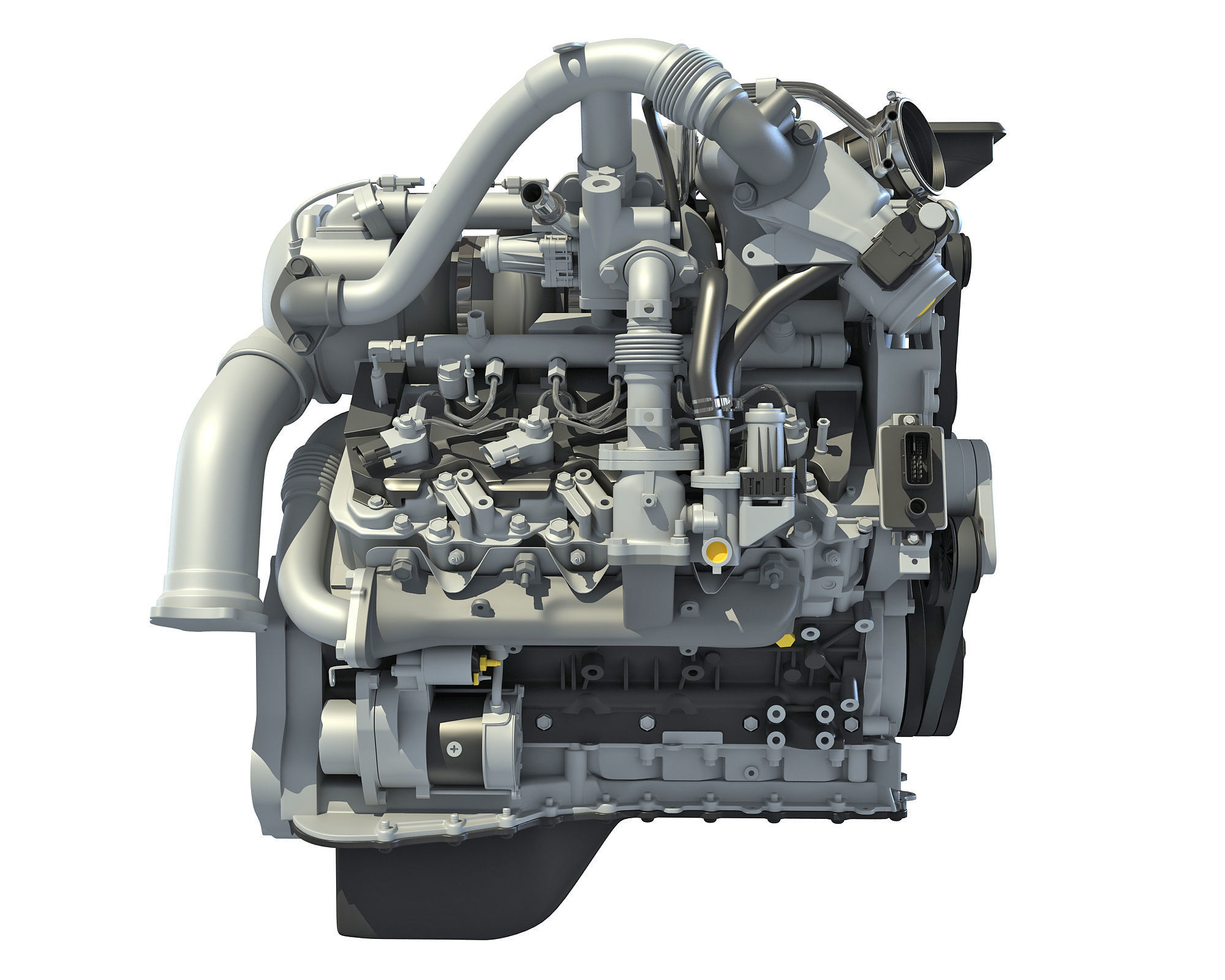 V8 Turbo Engine Models 3D model_9
