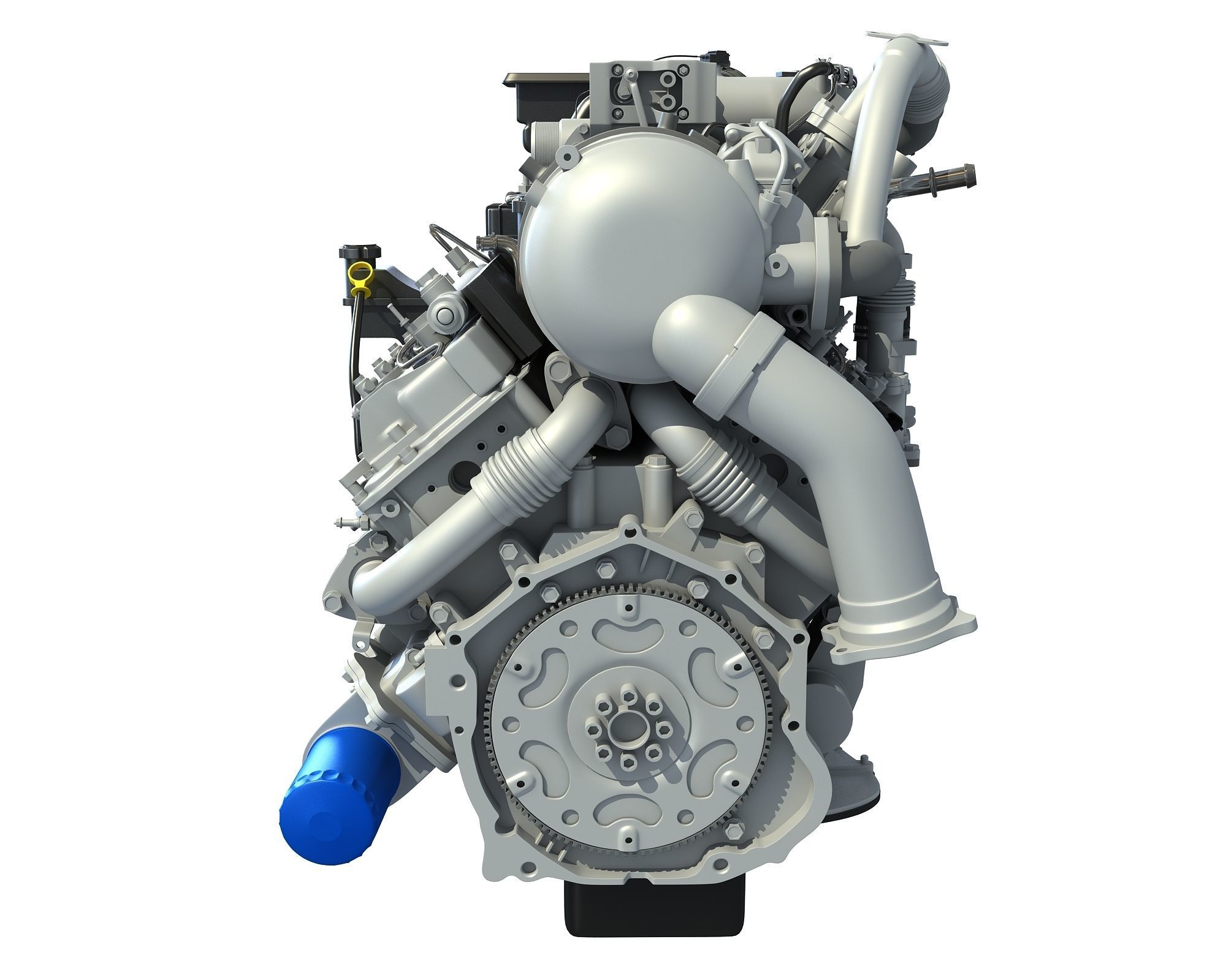 V8 Turbo Engine Models 3D model_8