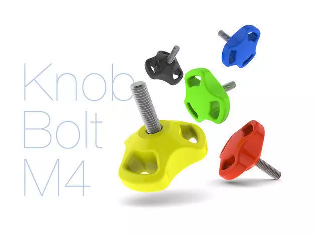 Knob Bolt M4 Free 3D print model
