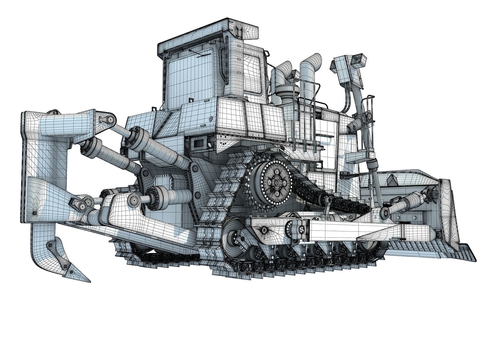 Tracked Dozer 3D model_17