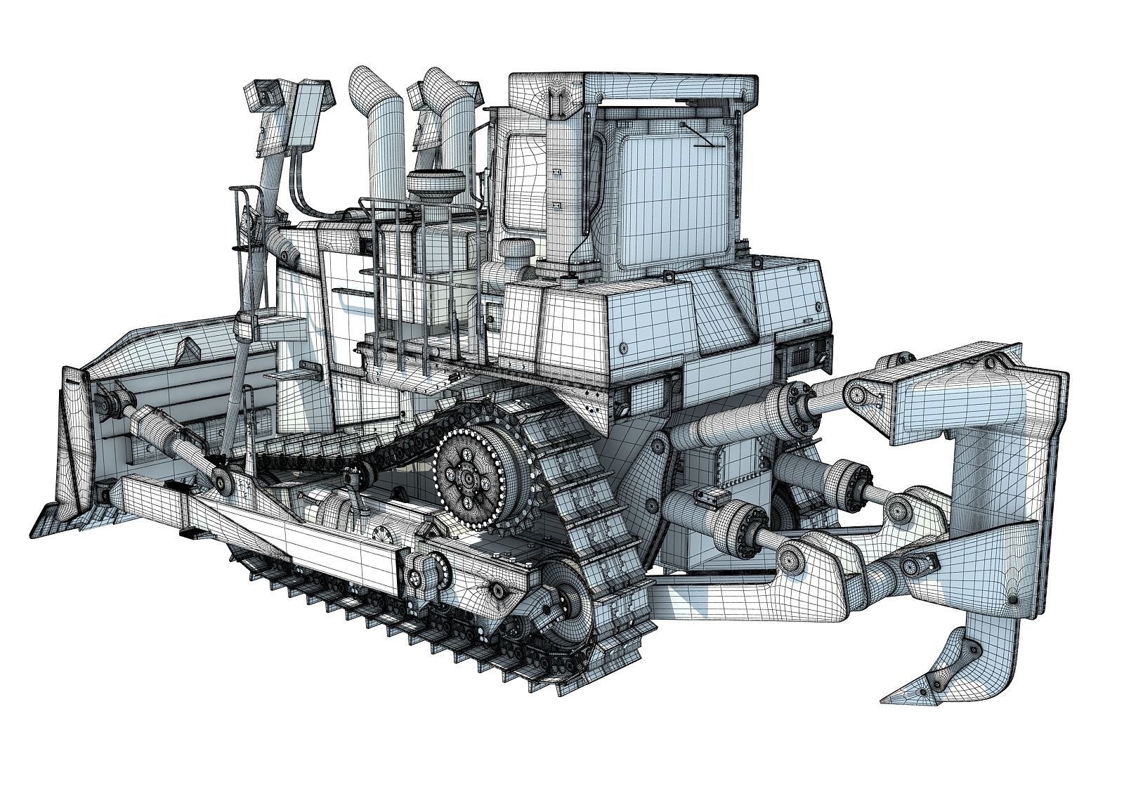 Tracked Dozer 3D model_16
