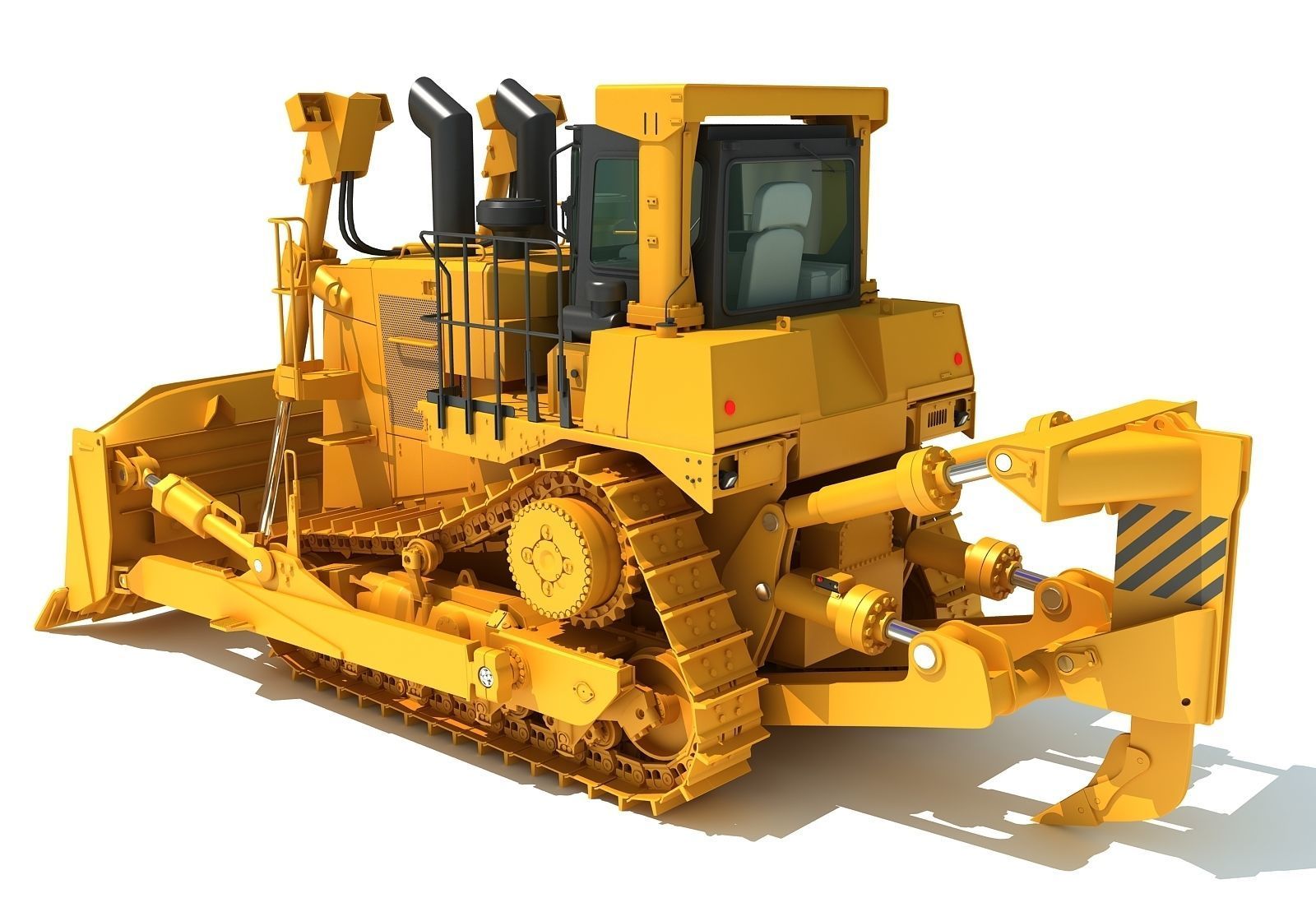 Tracked Dozer 3D model_3