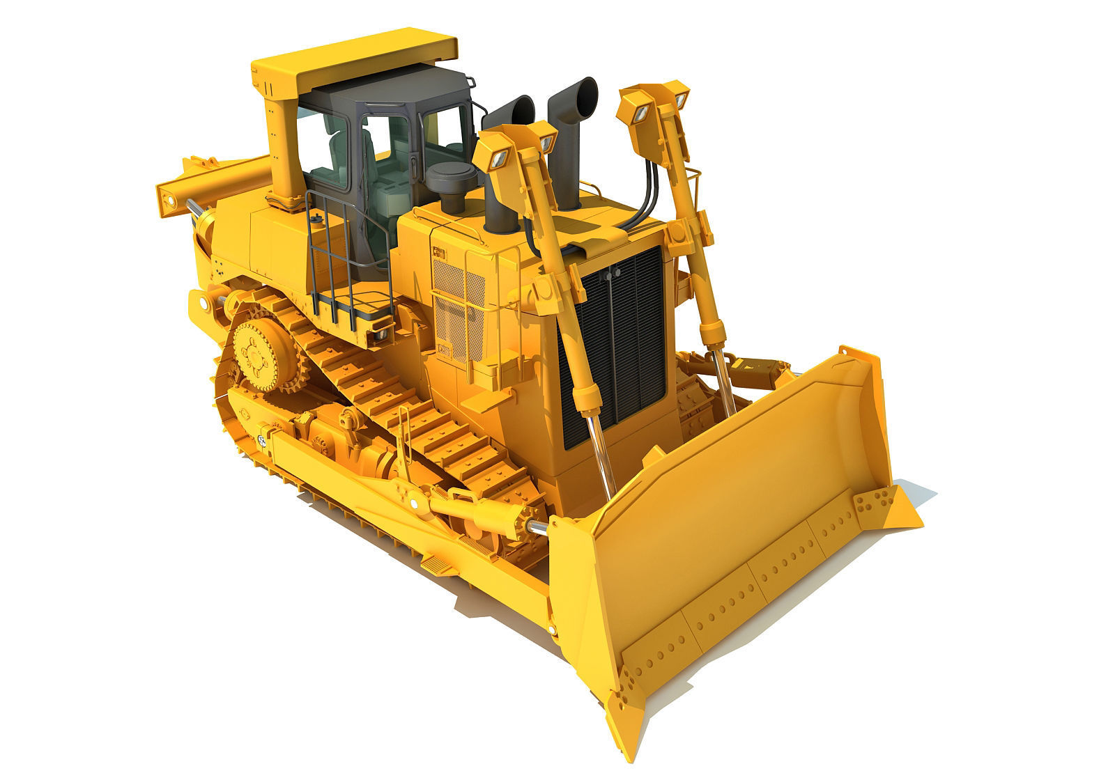 Tracked Dozer 3D model_8