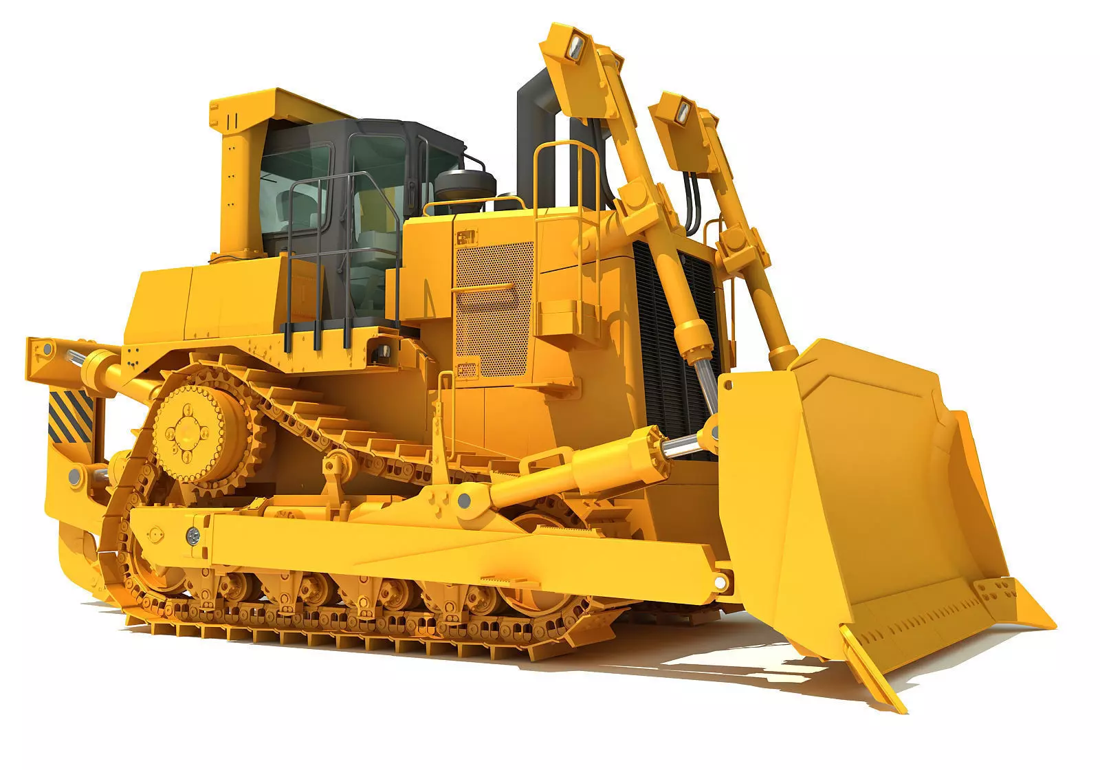Tracked Dozer 3D model_0