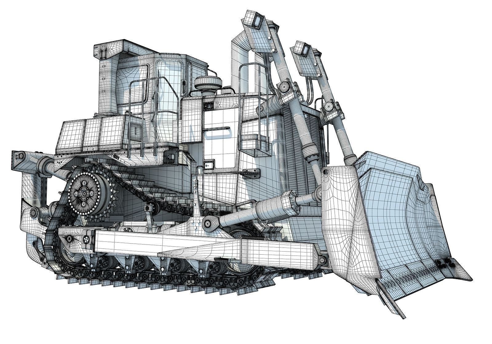 Tracked Dozer 3D model_19