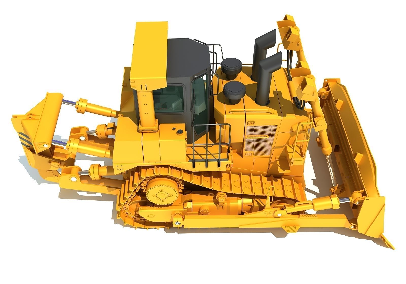 Tracked Dozer 3D model_7
