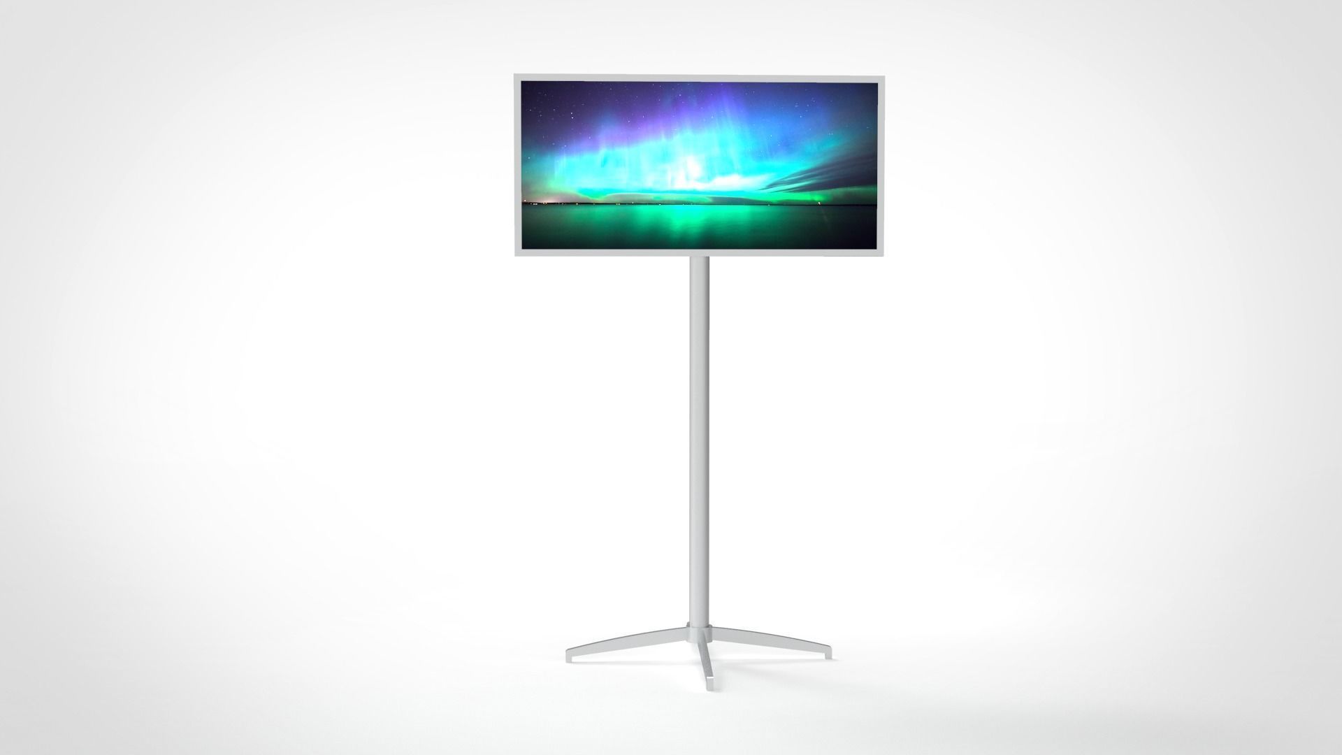Screen with stand 3D model_4