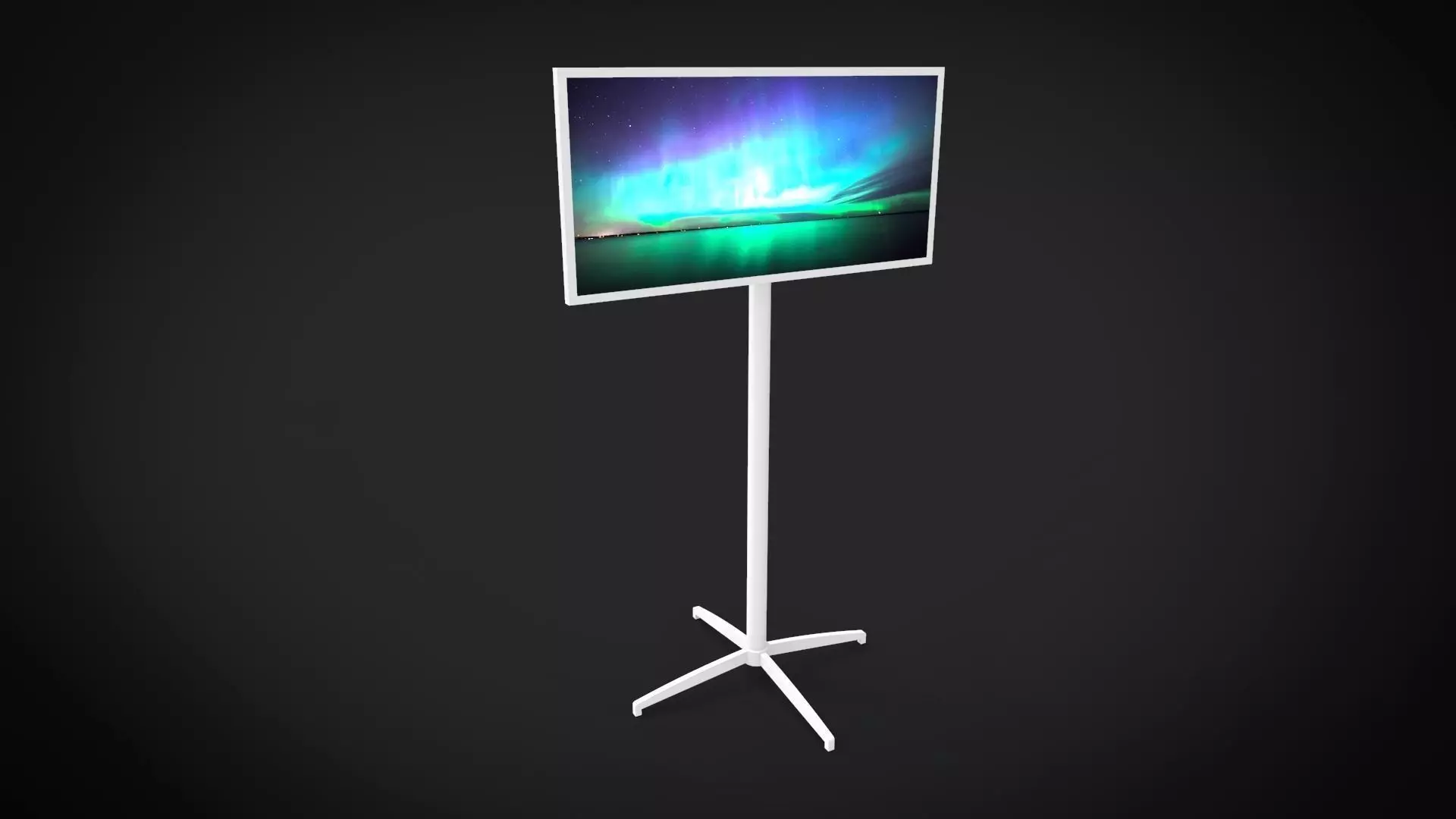 Screen with stand 3D model_0
