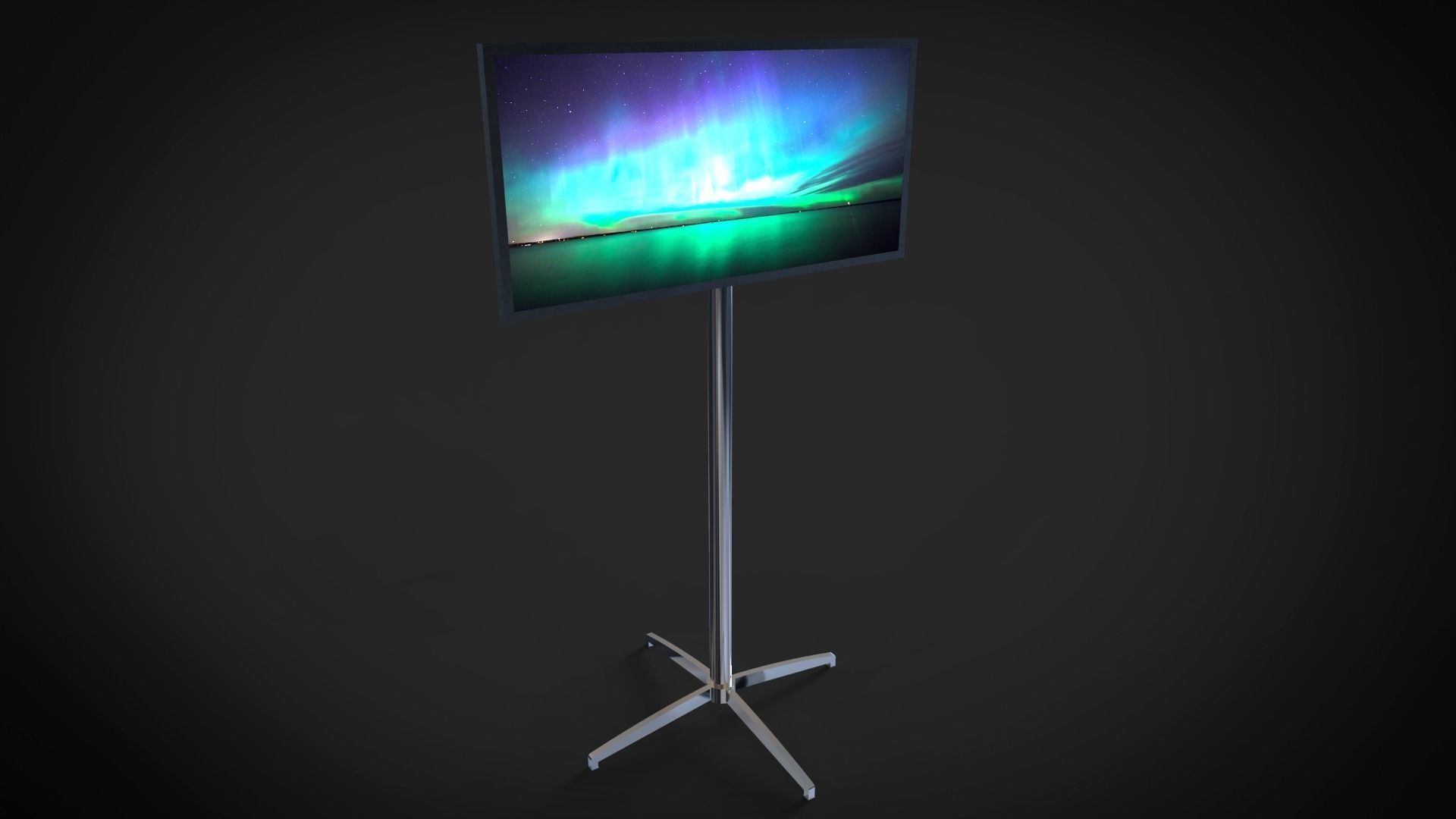 Screen with stand 3D model_8