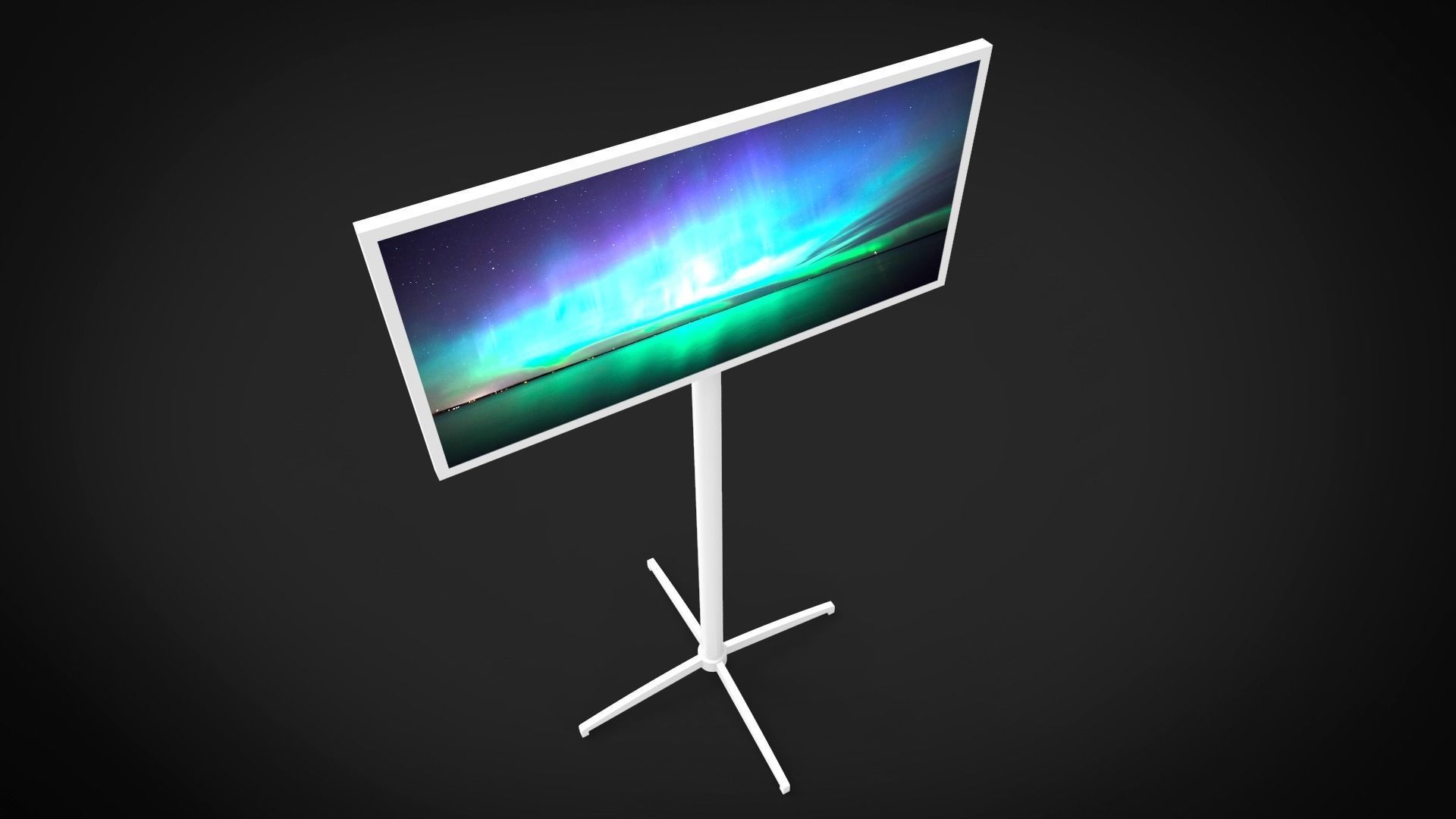 Screen with stand 3D model_6