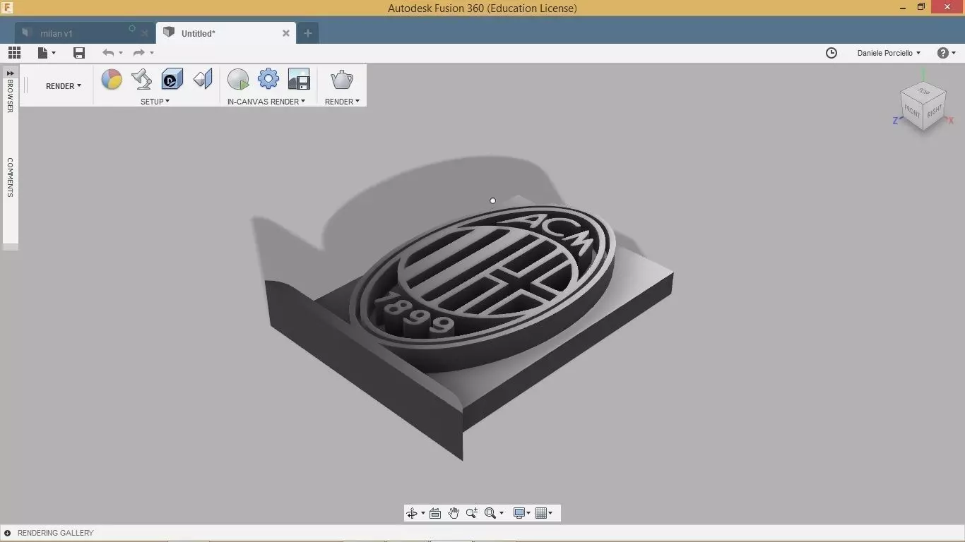 Logo AC Milan  3D print model_0