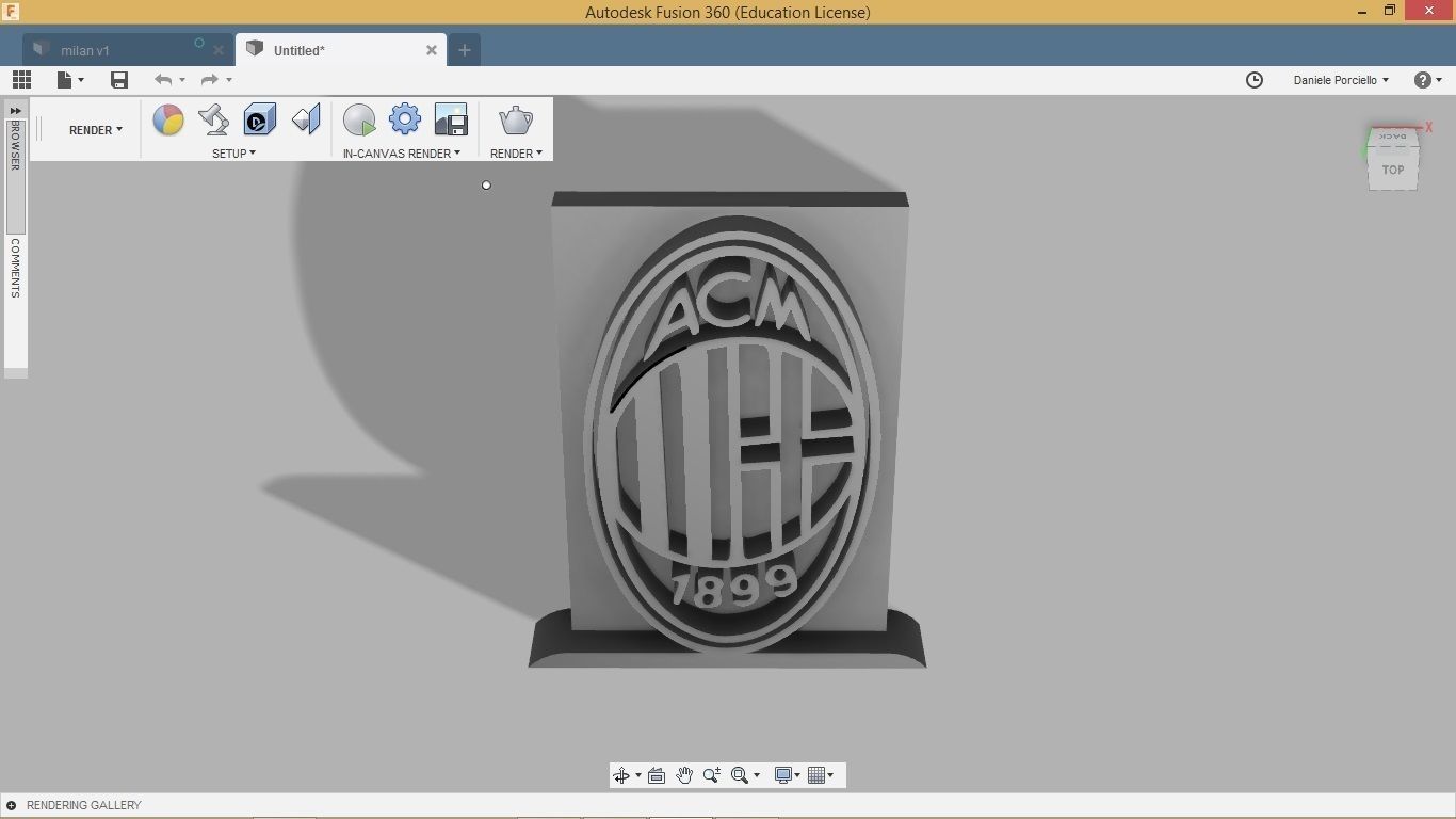 Logo AC Milan  3D print model_4