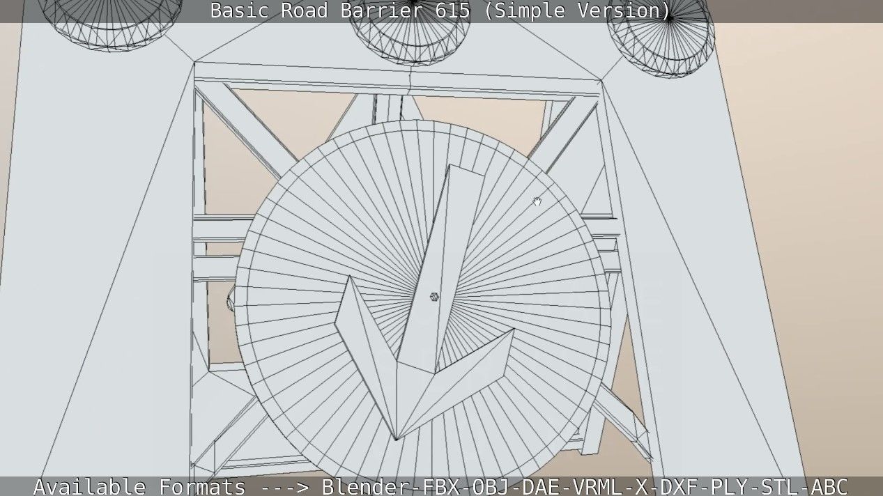 Basic Road Barrier 615 - Simple Version Low-poly 3D model_84