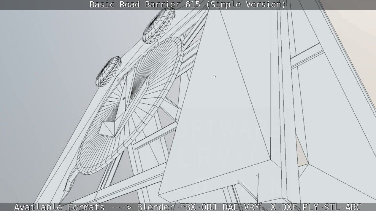 Basic Road Barrier 615 - Simple Version Low-poly 3D model_82