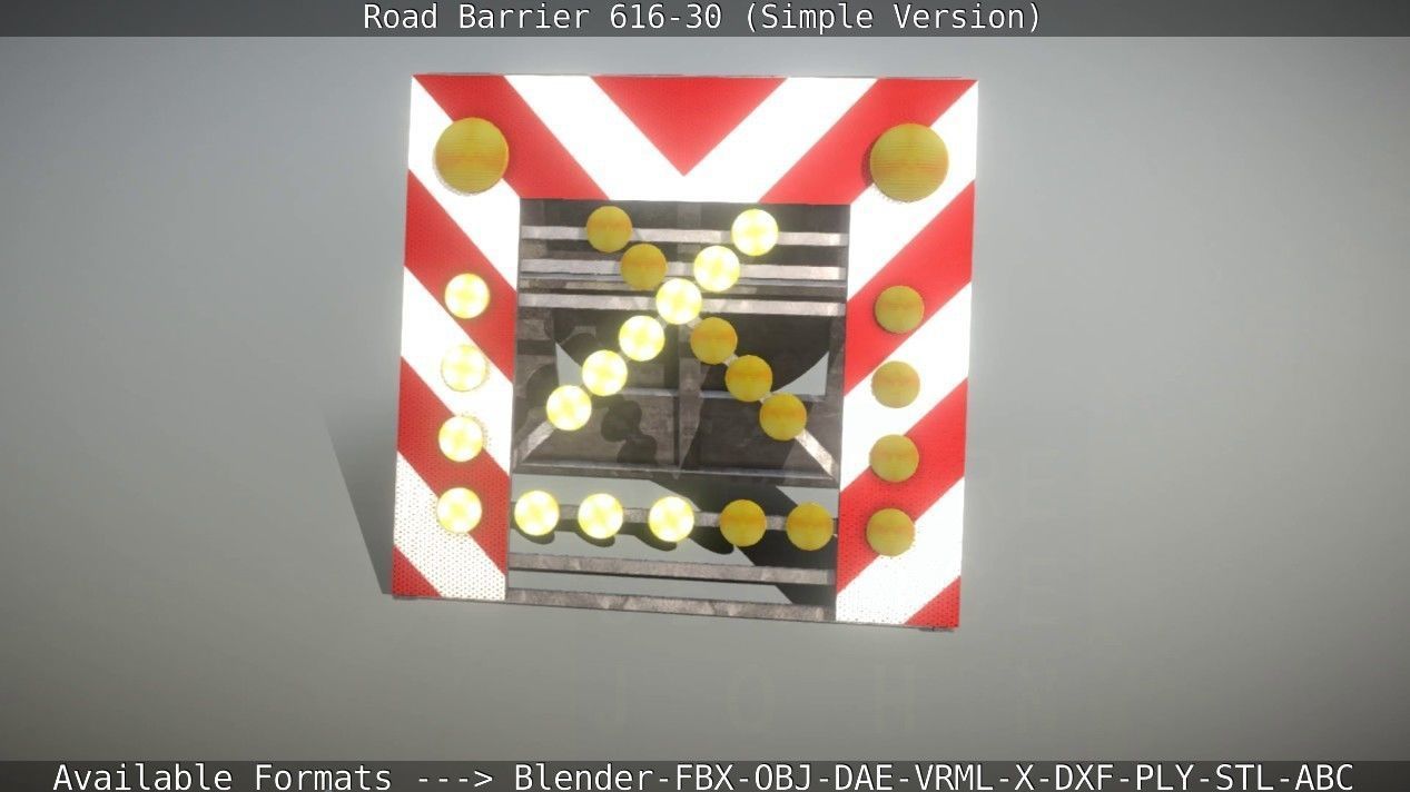Road barrier 616-30 - Simple Version Low-poly 3D model_101