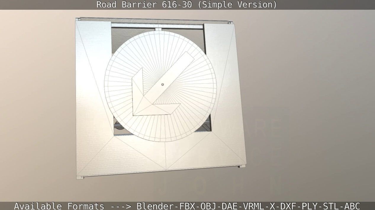 Road barrier 616-30 - Simple Version Low-poly 3D model_114