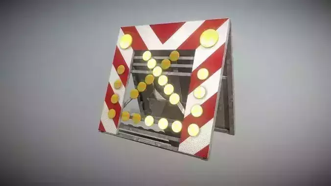 Road barrier 616-30 - Simple Version Low-poly 3D model