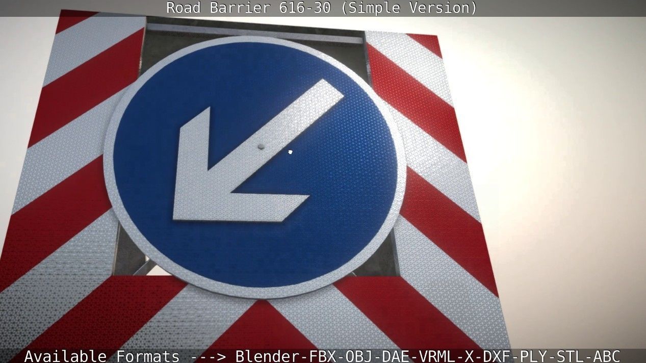 Road barrier 616-30 - Simple Version Low-poly 3D model_74