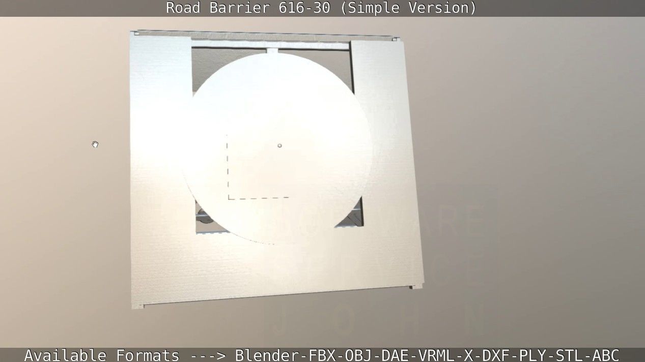 Road barrier 616-30 - Simple Version Low-poly 3D model_115