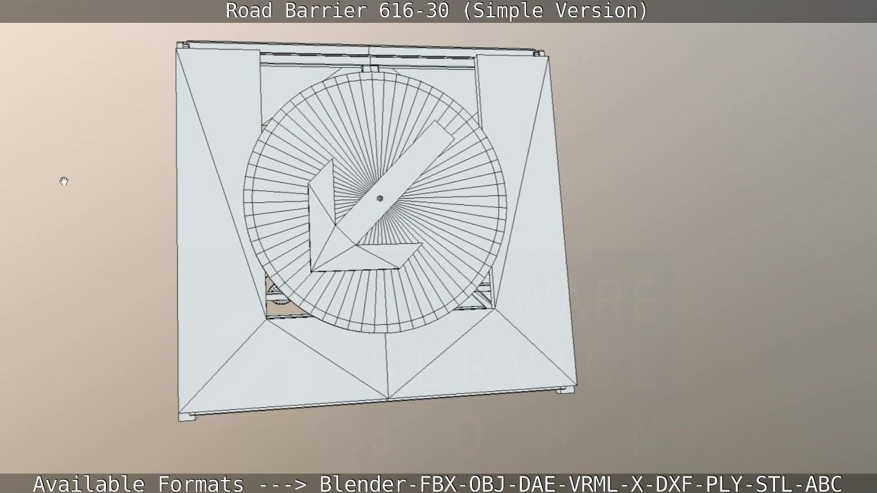 Road barrier 616-30 - Simple Version Low-poly 3D model_109