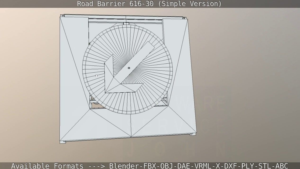 Road barrier 616-30 - Simple Version Low-poly 3D model_108