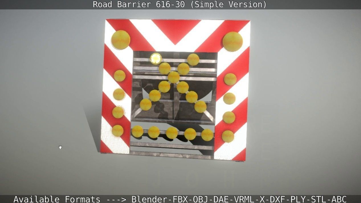 Road barrier 616-30 - Simple Version Low-poly 3D model_94
