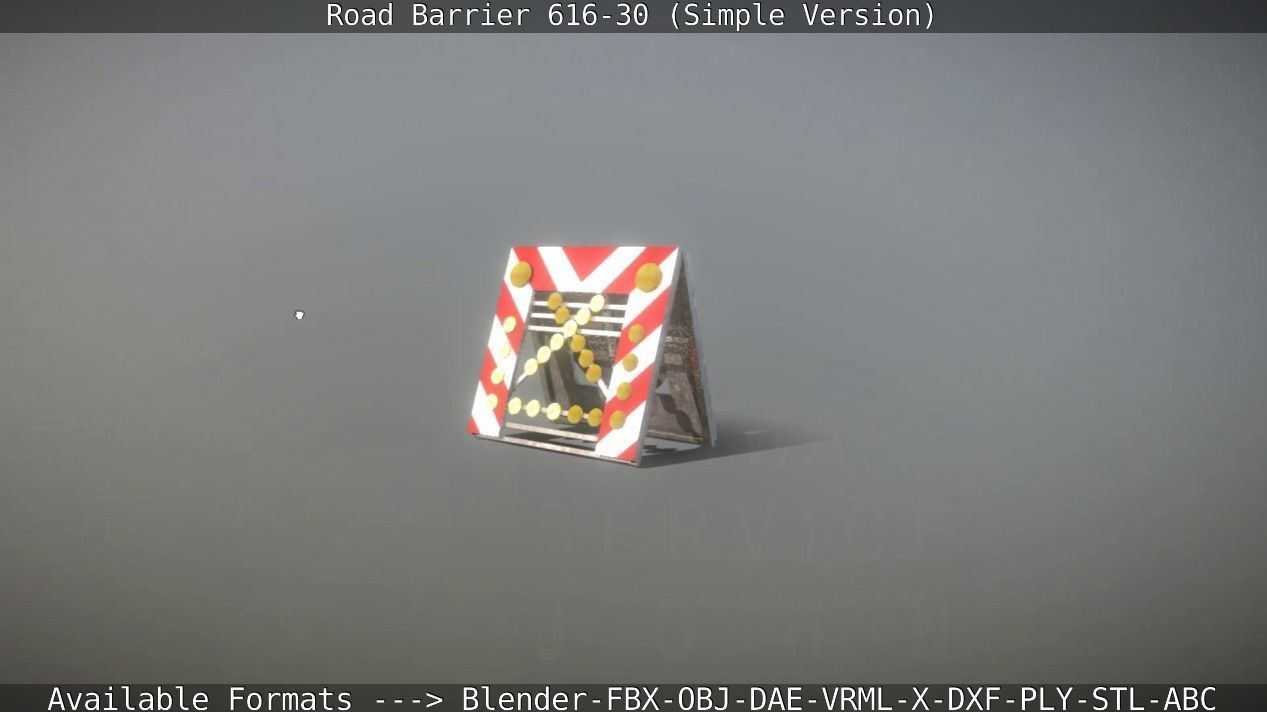 Road barrier 616-30 - Simple Version Low-poly 3D model_47