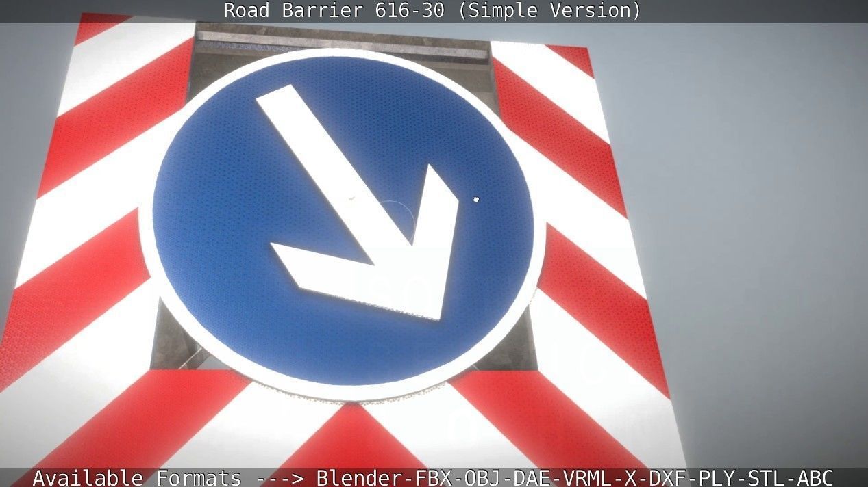Road barrier 616-30 - Simple Version Low-poly 3D model_64
