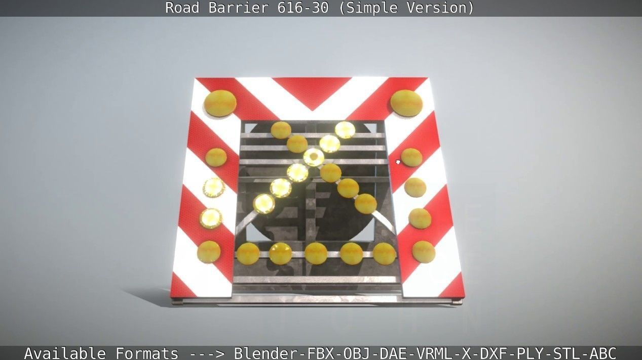 Road barrier 616-30 - Simple Version Low-poly 3D model_86