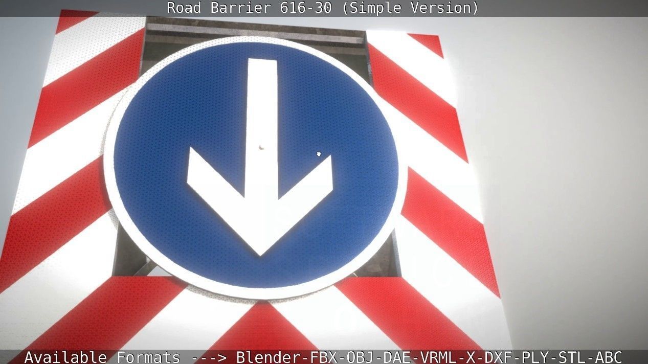 Road barrier 616-30 - Simple Version Low-poly 3D model_70