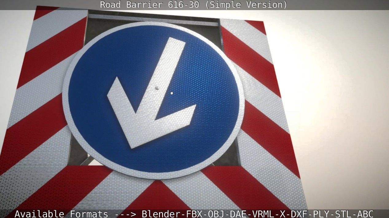 Road barrier 616-30 - Simple Version Low-poly 3D model_71