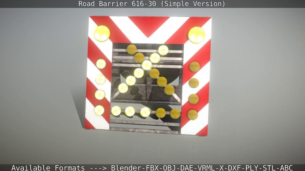 Road barrier 616-30 - Simple Version Low-poly 3D model_102