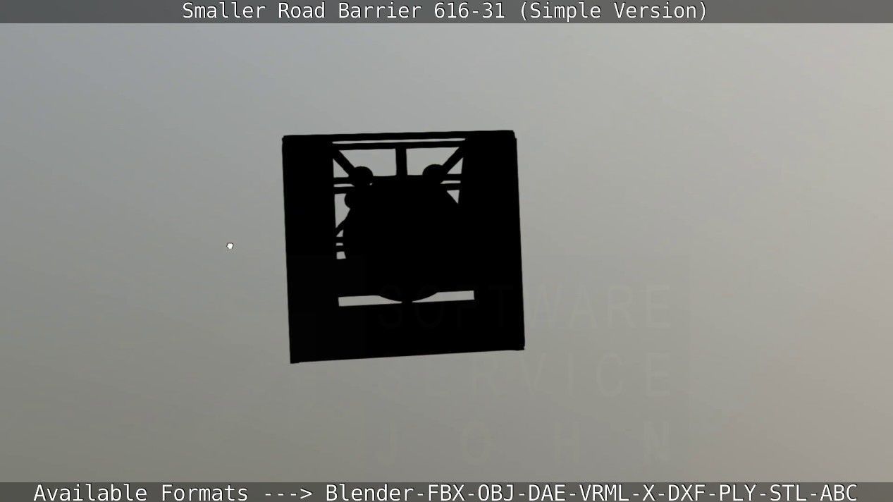 Smaller Road Barrier 616-31 - Simple Version Low-poly 3D model_113