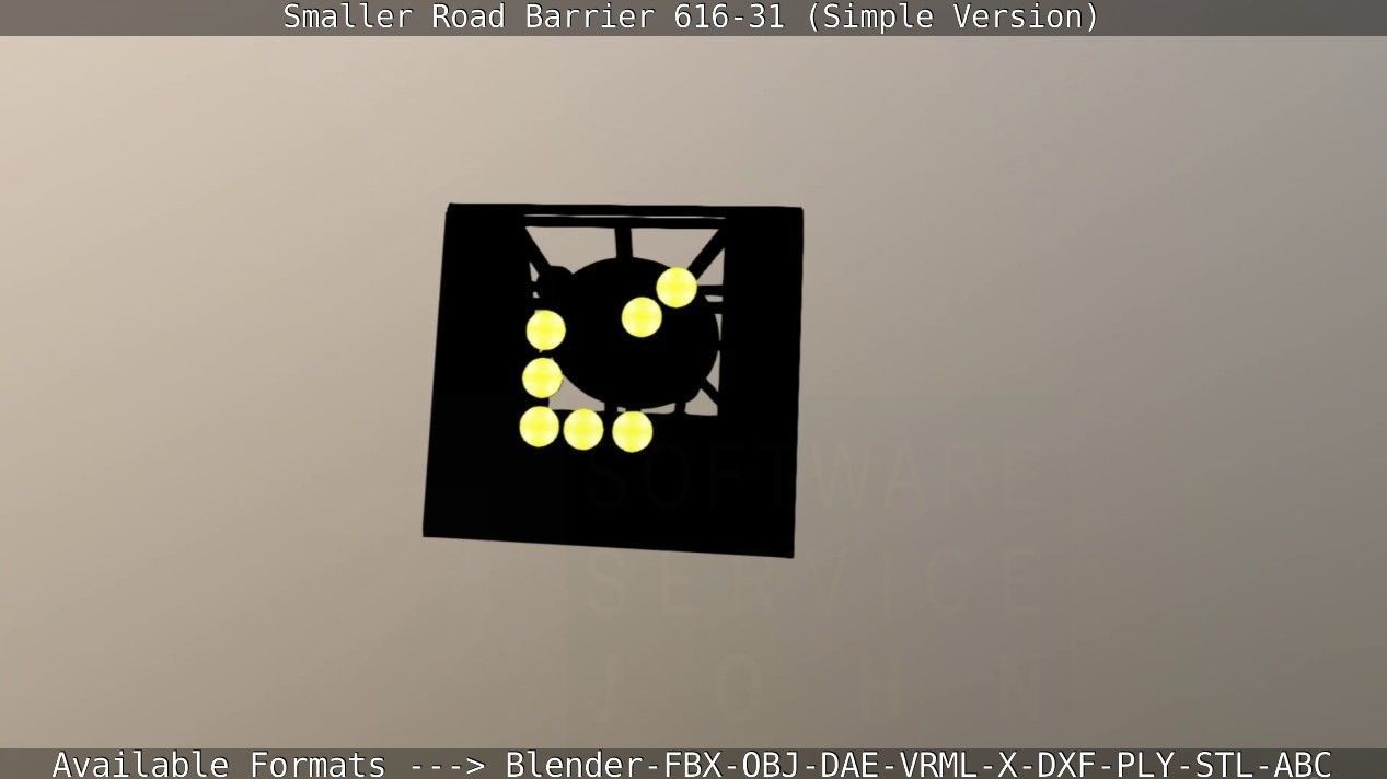 Smaller Road Barrier 616-31 - Simple Version Low-poly 3D model_120