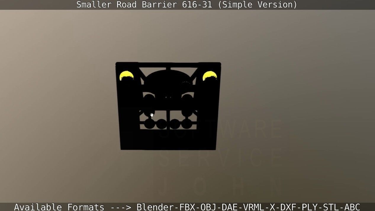 Smaller Road Barrier 616-31 - Simple Version Low-poly 3D model_109