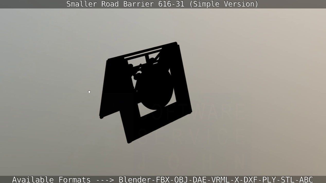 Smaller Road Barrier 616-31 - Simple Version Low-poly 3D model_112