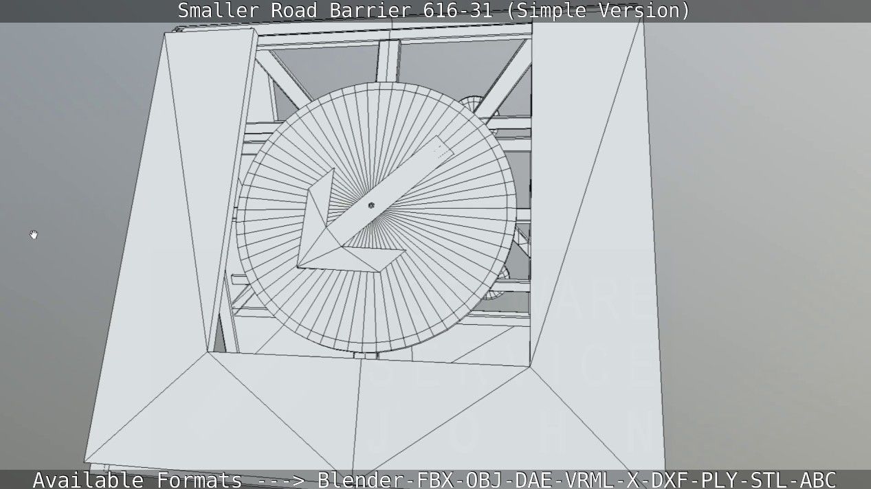 Smaller Road Barrier 616-31 - Simple Version Low-poly 3D model_56