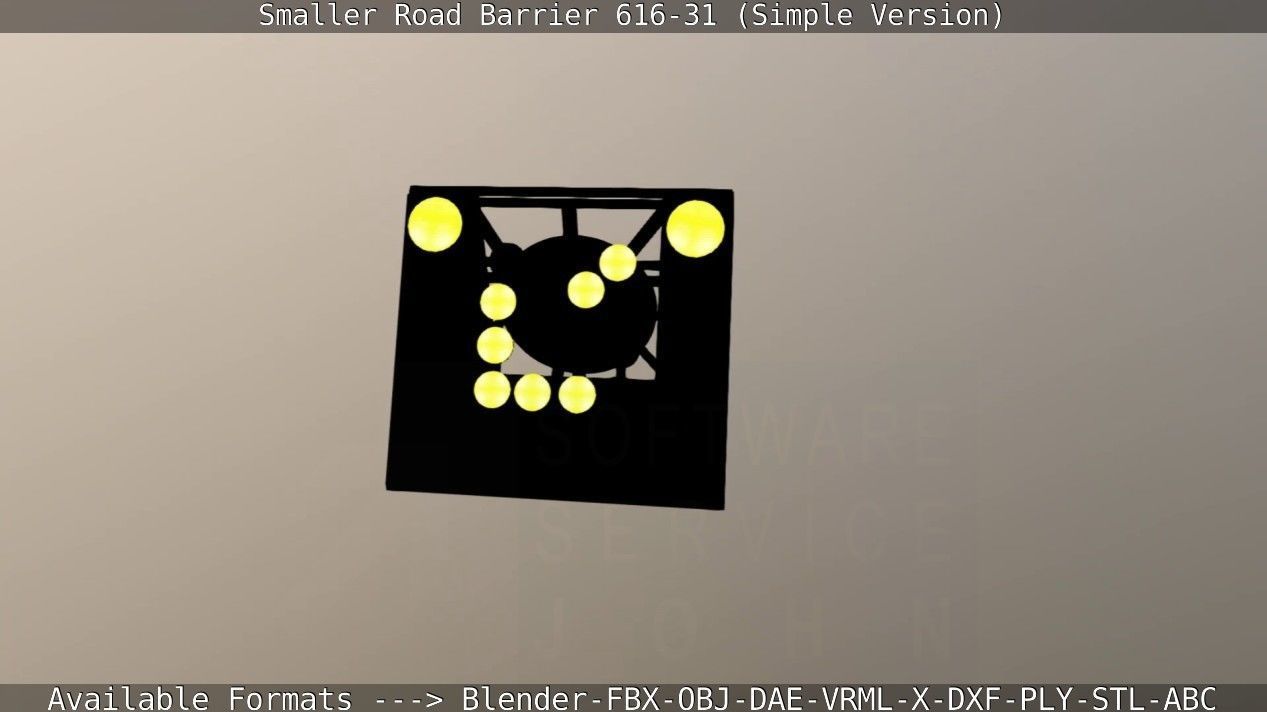 Smaller Road Barrier 616-31 - Simple Version Low-poly 3D model_117