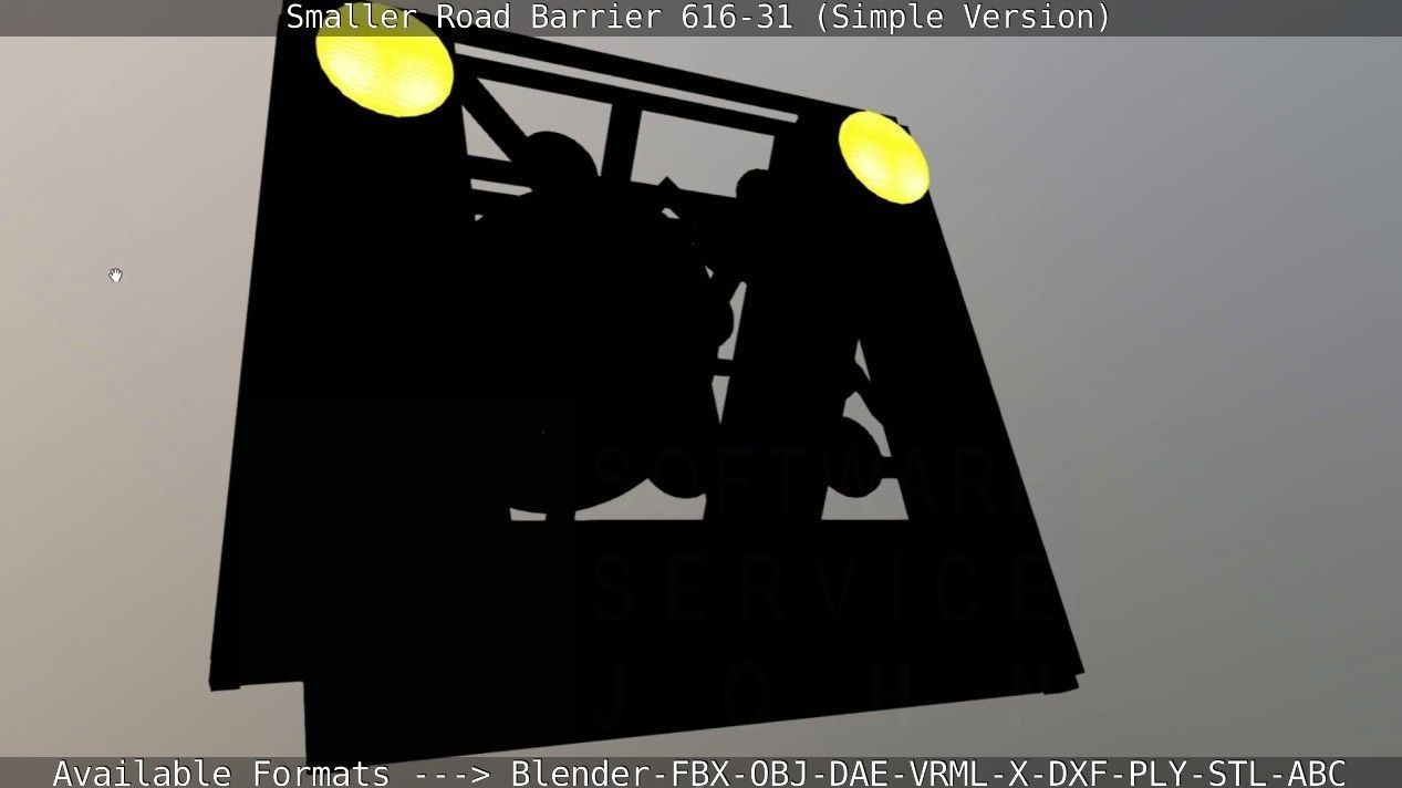 Smaller Road Barrier 616-31 - Simple Version Low-poly 3D model_103