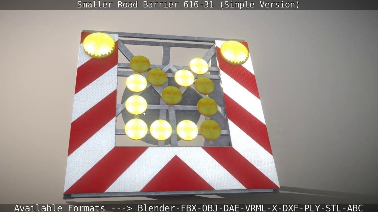 Smaller Road Barrier 616-31 - Simple Version Low-poly 3D model_21