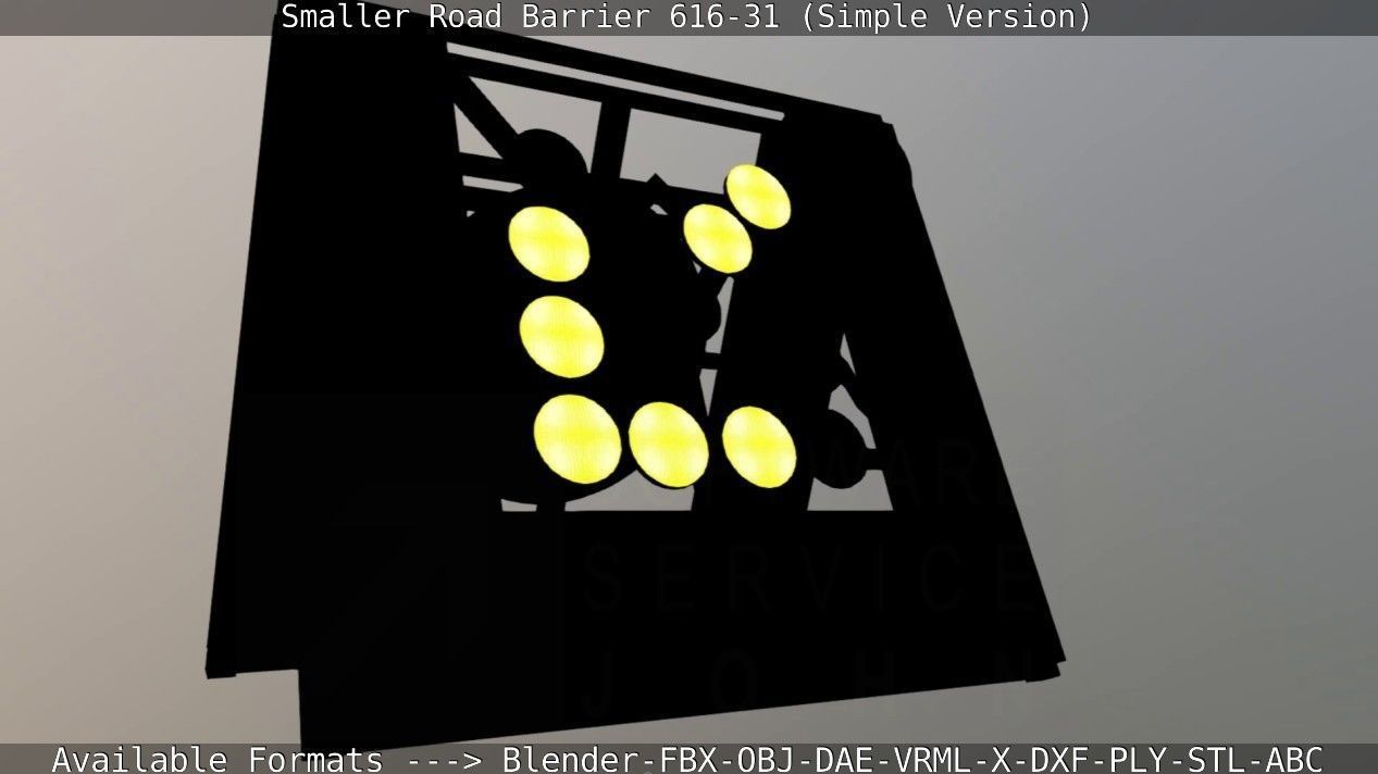 Smaller Road Barrier 616-31 - Simple Version Low-poly 3D model_102