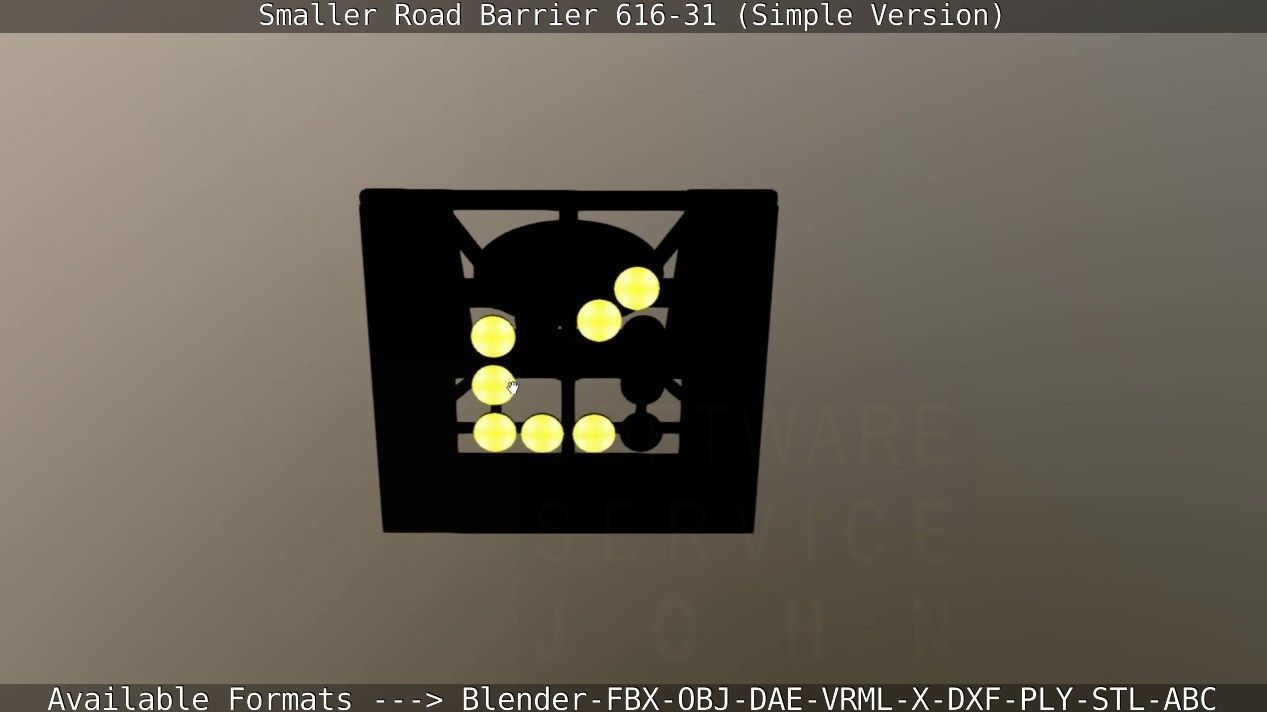 Smaller Road Barrier 616-31 - Simple Version Low-poly 3D model_108